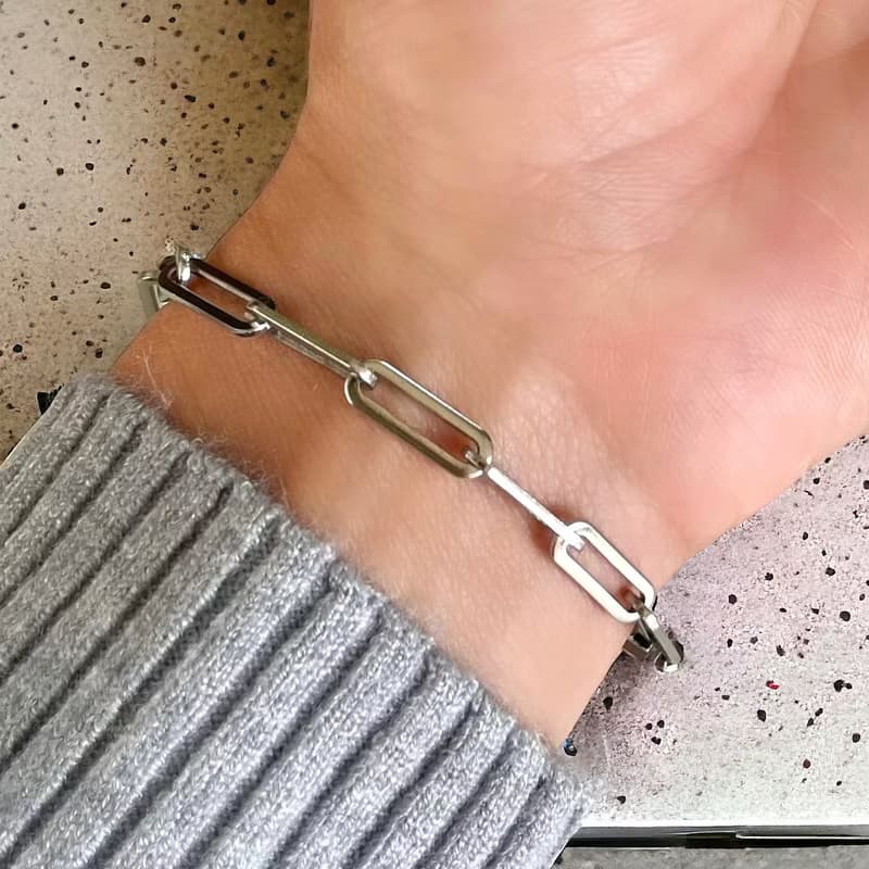 金属アレルギー対応　つけっぱなし OK  男女兼用　オーバルチェーン　ブレスレット　316L サージカルステンレス　防過敏　手镯　男女通用的