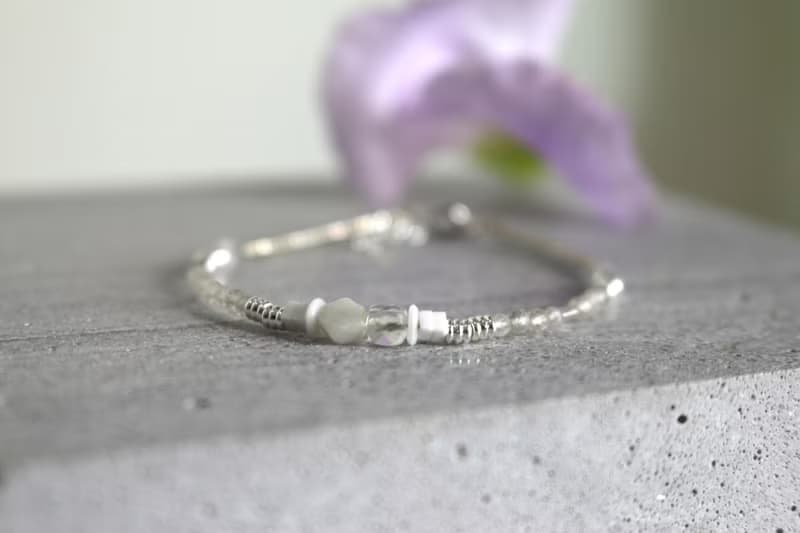 四月誕生石 手鍊 白水晶 白玉 - 化腐朽為神奇 -