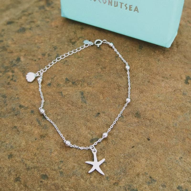 貝殼戀上海星純銀手鍊SEASHELL LOVES STARFISH