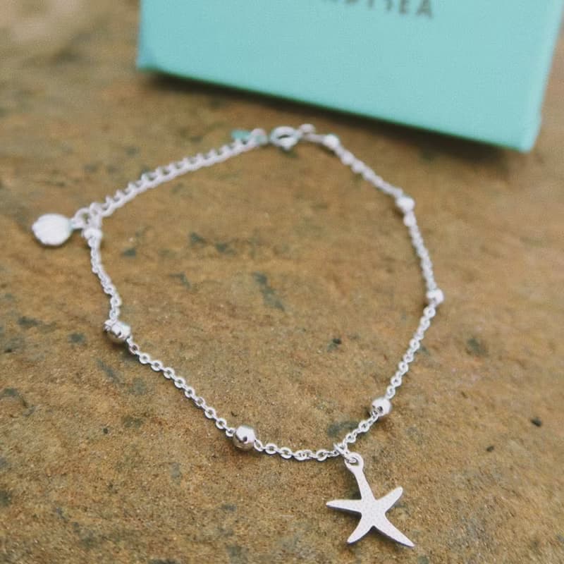 貝殼戀上海星純銀手鍊SEASHELL LOVES STARFISH