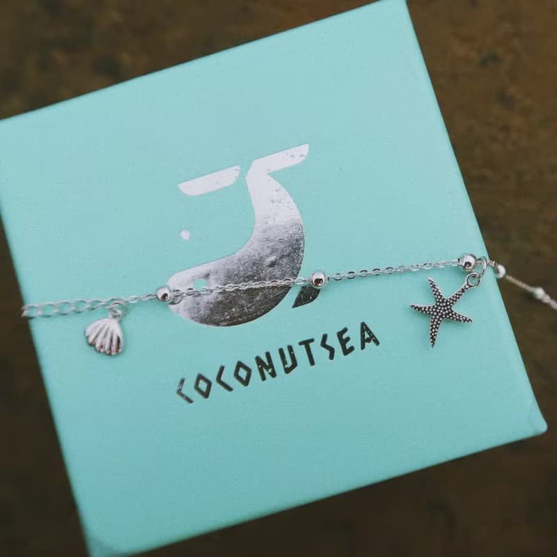 貝殼戀上海星純銀手鍊SEASHELL LOVES STARFISH