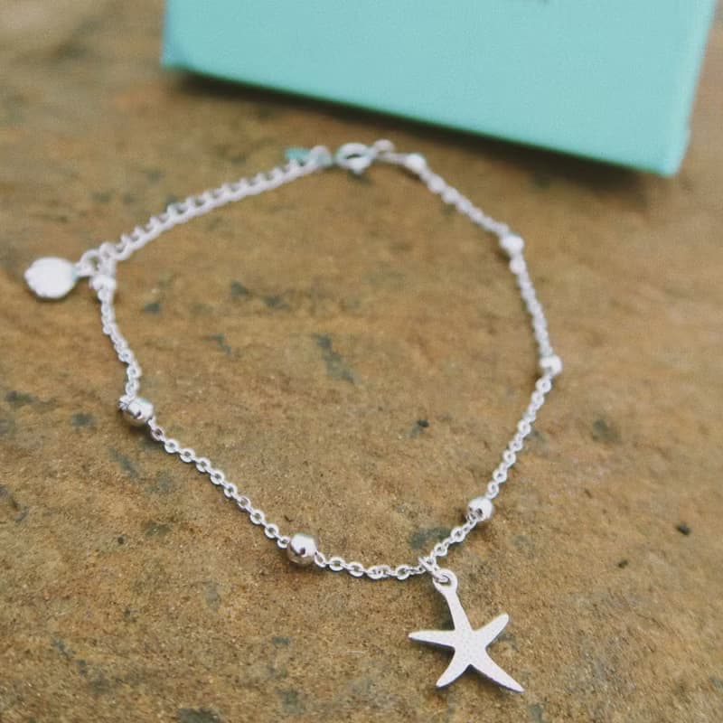 貝殼戀上海星純銀手鍊SEASHELL LOVES STARFISH