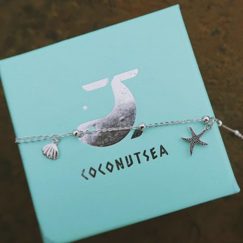 貝殼戀上海星純銀手鍊SEASHELL LOVES STARFISH