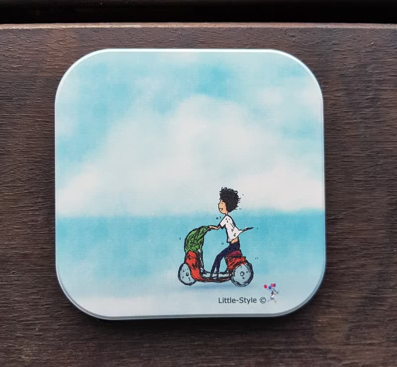 吸水杯墊-想去海邊吹吹風