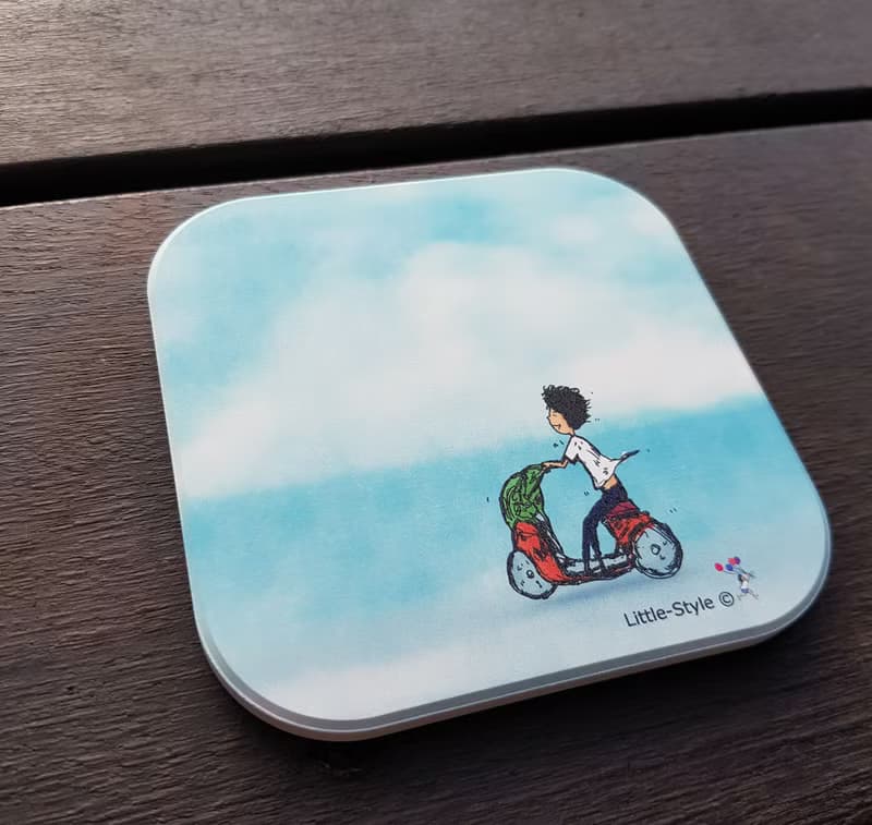 吸水杯墊-想去海邊吹吹風