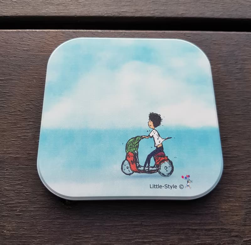 吸水杯墊-想去海邊吹吹風