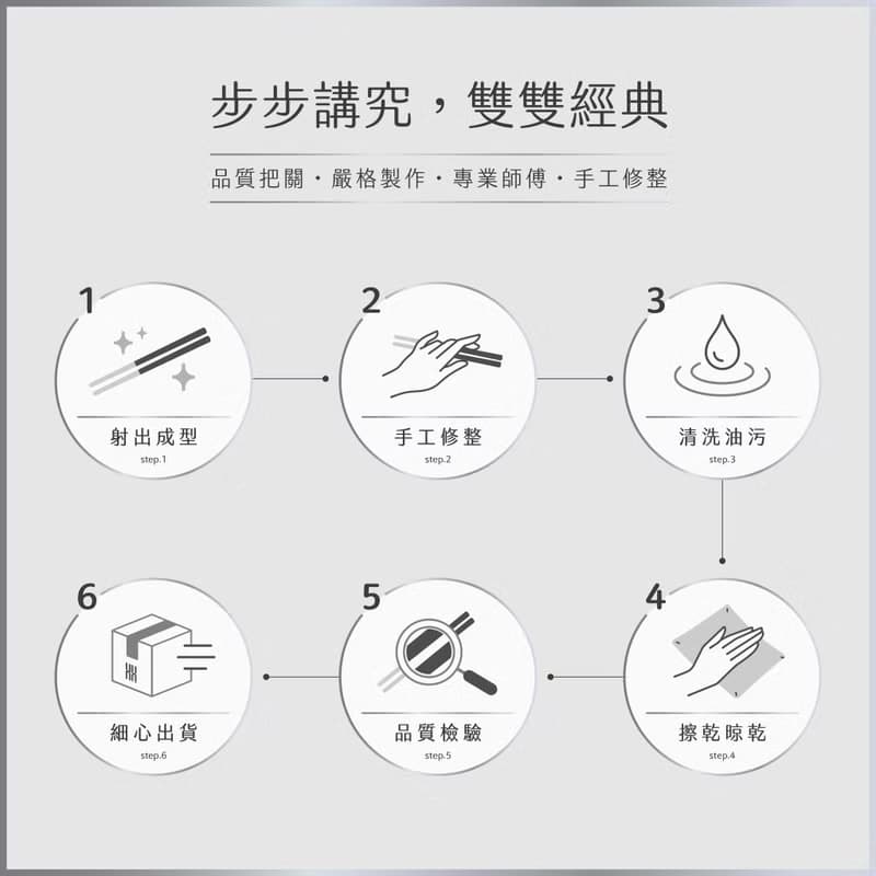 奶茶色 長款6雙入 禮盒+提袋 304不鏽鋼筷子 台灣製