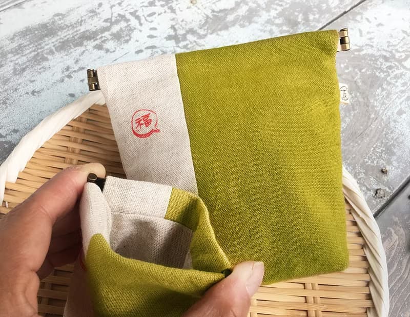 招福袋 紅綠色系彈片口金收納包 萬用包 零錢包 鑰匙包 耳機收納