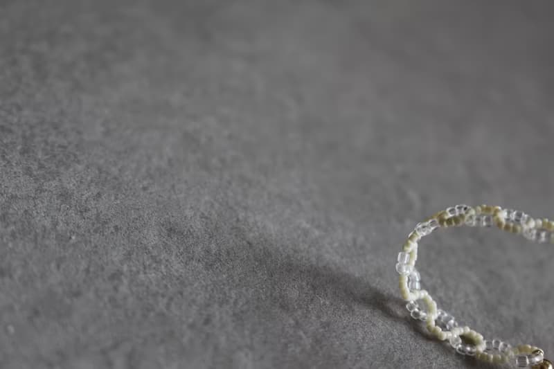 ビーズブレスレット　【　naminami　】　シロ　マグネット金具