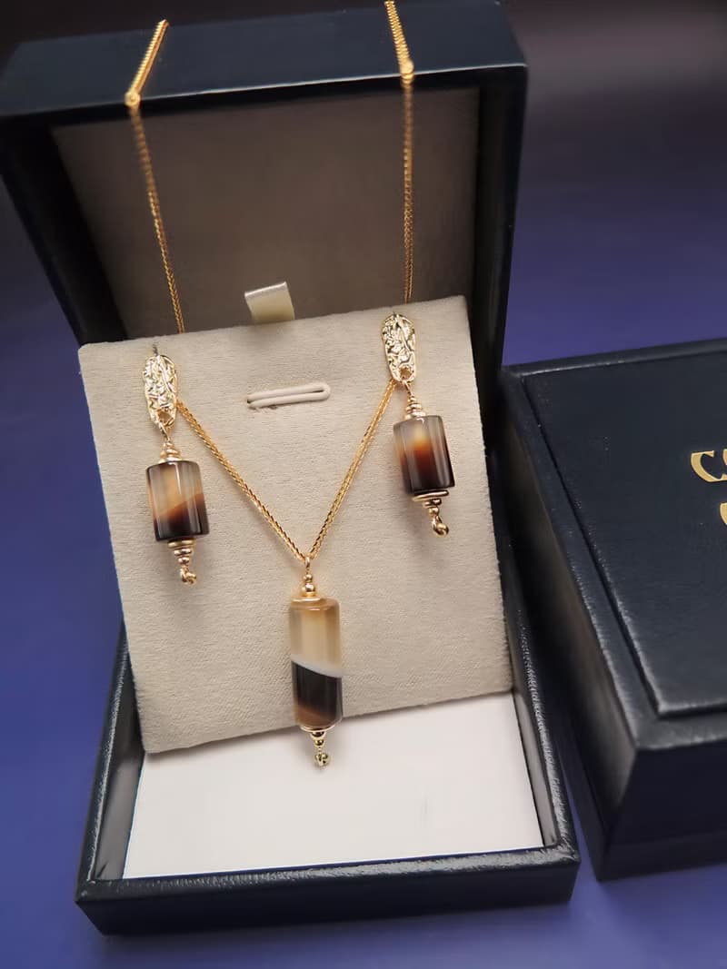 【母親節禮物】 COLE COOL簡約純銀瑪瑙耳環 獨一無二的禮物