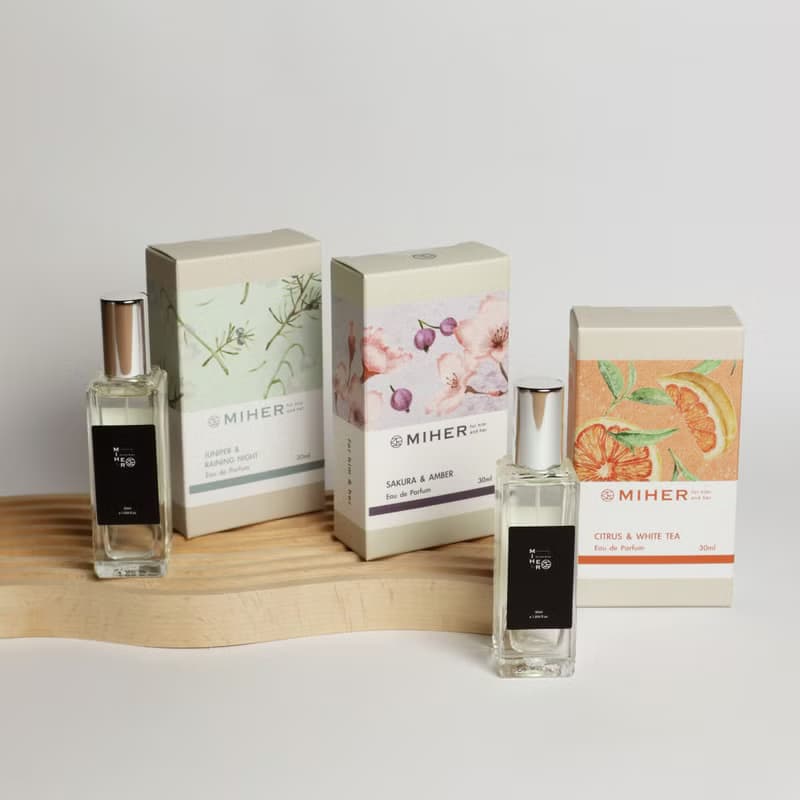 MIHER經典香水30ML 白桃茉莉 櫻花琥珀 櫻花含羞草 榛果橡木