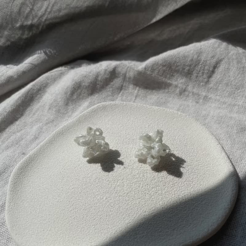 Room 1001 | 毛線球 • 兩色 手工耳環/耳夾/戒指