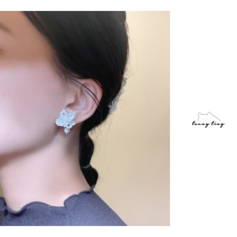 Room 1001 | 毛線球 • 兩色 手工耳環/耳夾/戒指