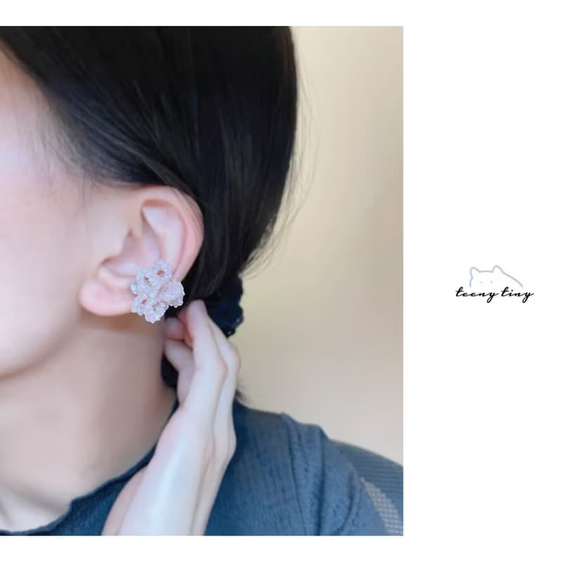 Room 1001 | 毛線球 • 兩色 手工耳環/耳夾/戒指