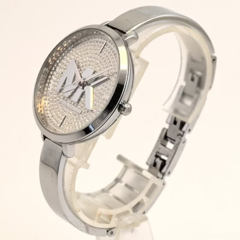 Michael Kors MK-4432 レディース クォーツ 腕時計 シルバー MKロゴデザイン クリスタル装飾 手錶 古董錶