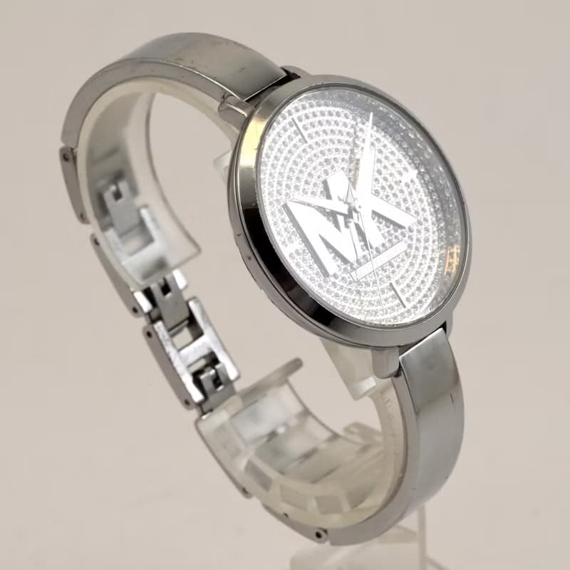 Michael Kors MK-4432 レディース クォーツ 腕時計 シルバー MKロゴデザイン クリスタル装飾 手錶 古董錶