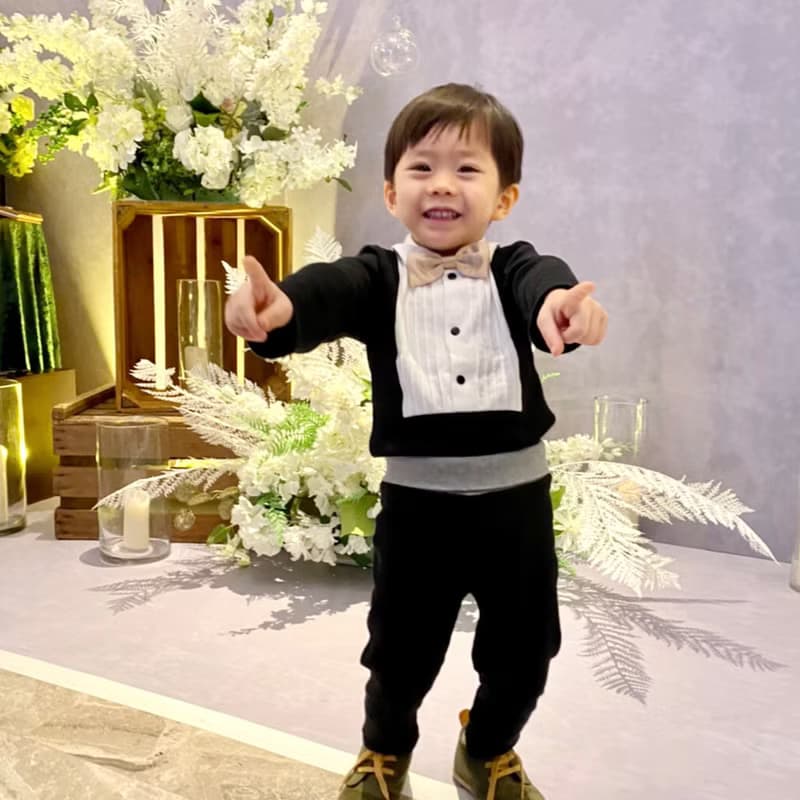 英倫皇家領結小紳士 黑色 長袖 全副武裝 寶寶彌月 嬰兒 禮盒組