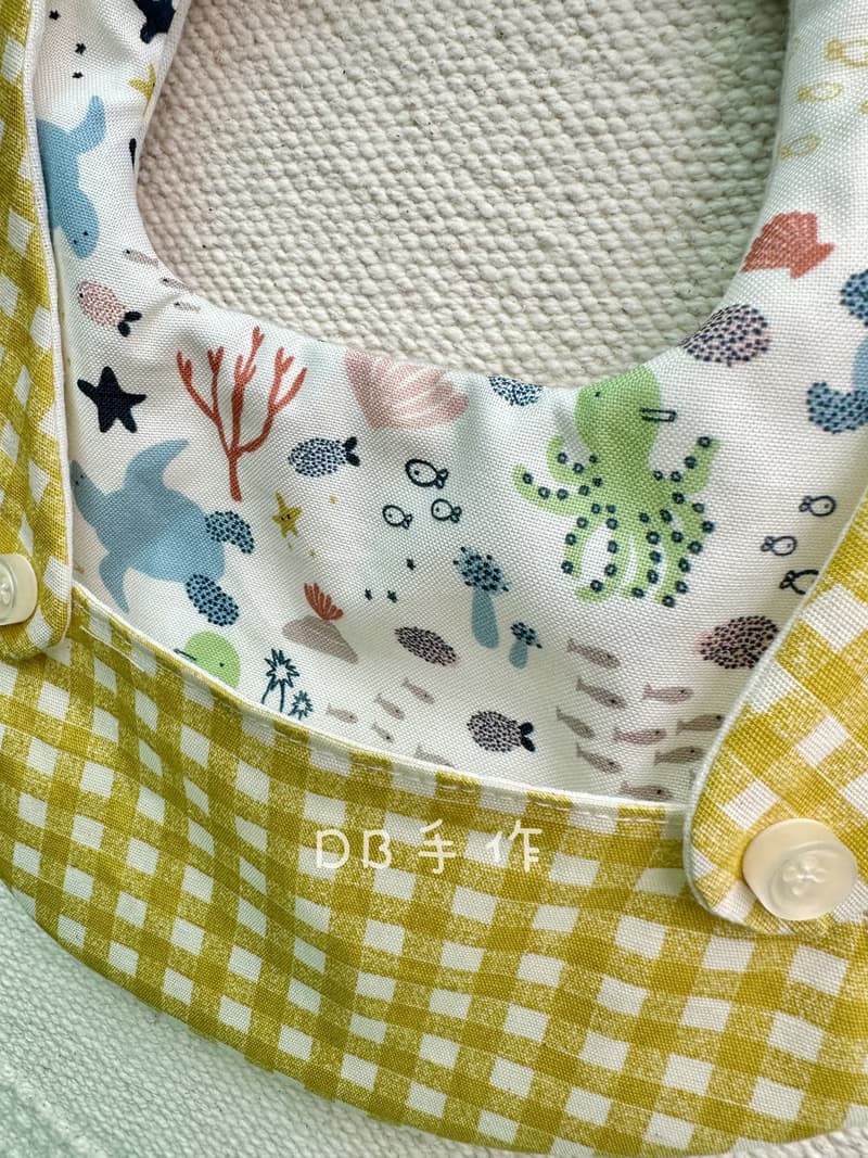 海底世界寶寶彌月禮盒/吊帶褲圍兜兜/平安符袋/奶嘴夾/