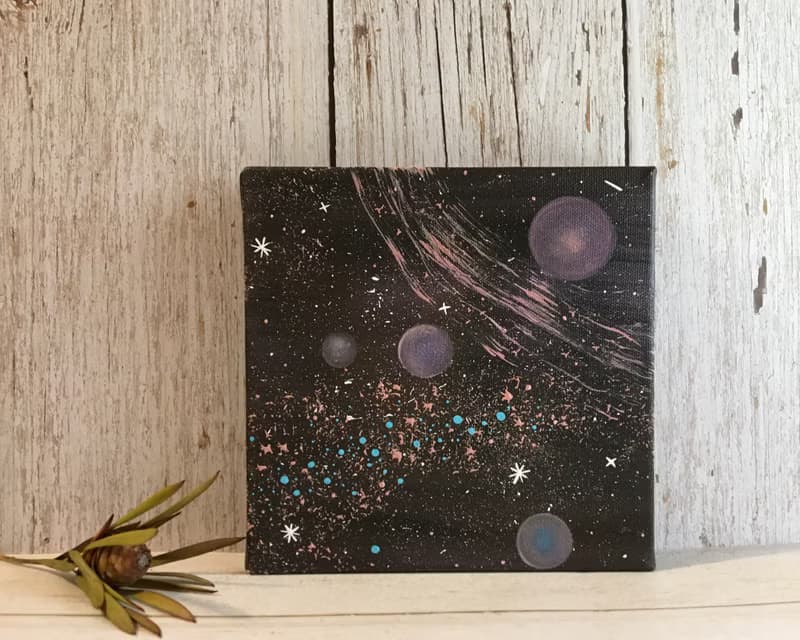 宇宙#21 壓克力畫 療癒生活 15x15 居家裝飾 藝術作品 手繪