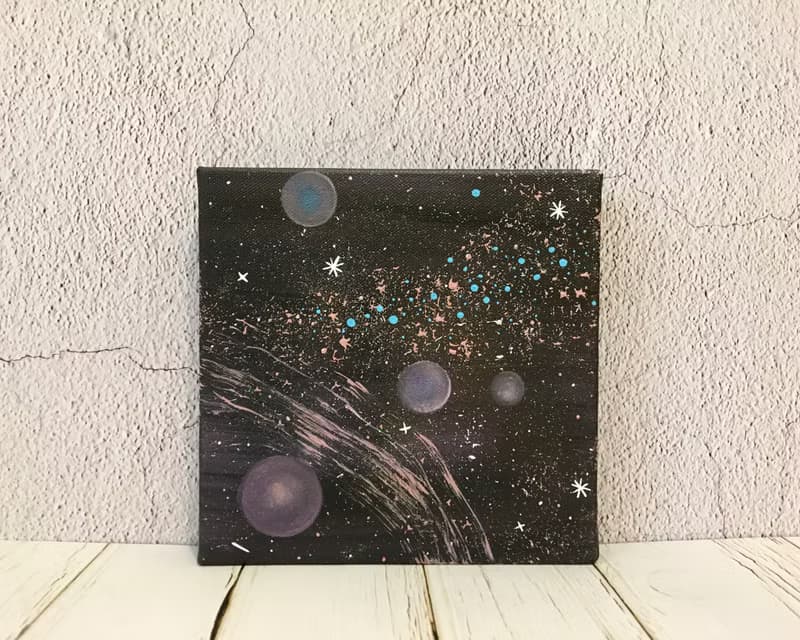 宇宙#21 壓克力畫 療癒生活 15x15 居家裝飾 藝術作品 手繪