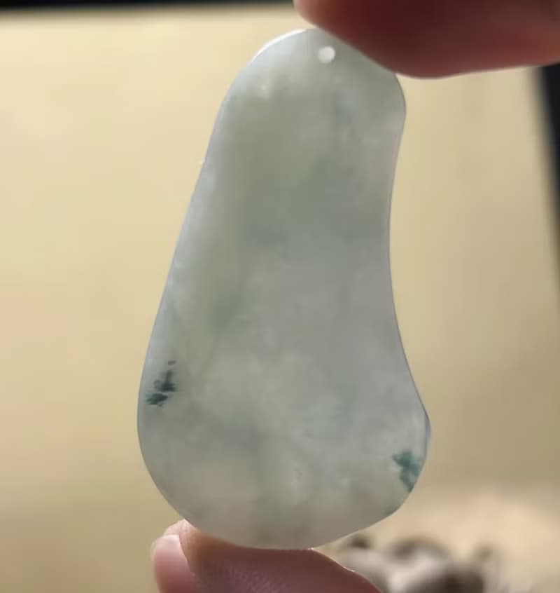 飄花翡翠山水牌項鍊 | 天然緬甸玉翡翠A貨 | 送禮