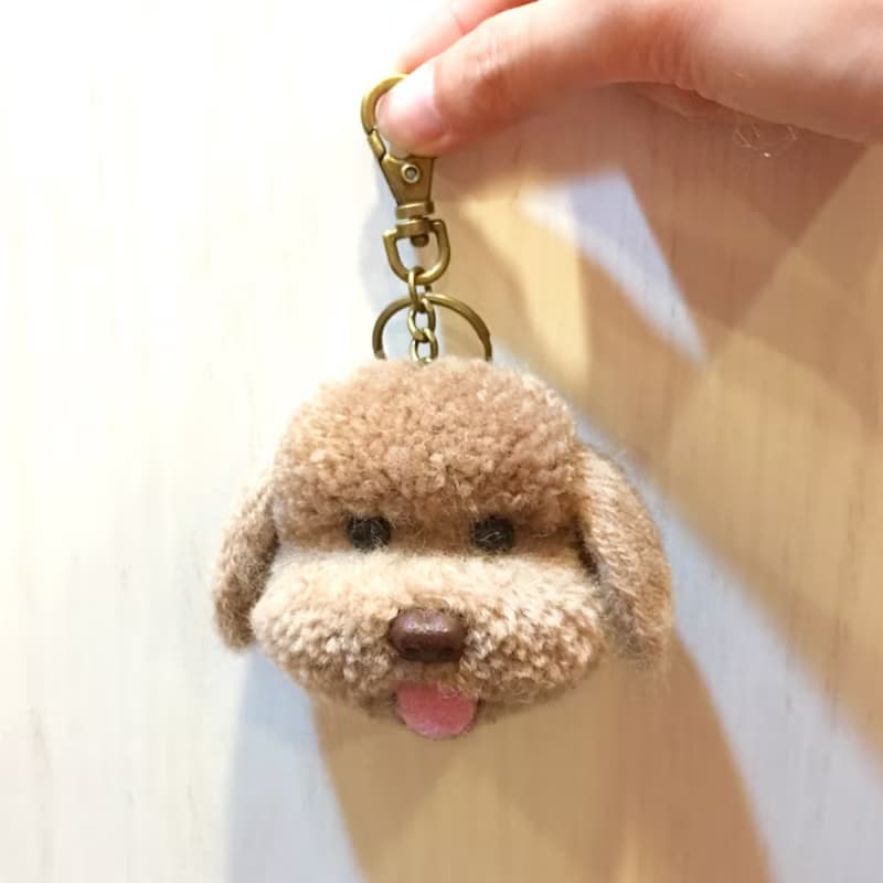純手工製作長耳貴賓鑰匙圈