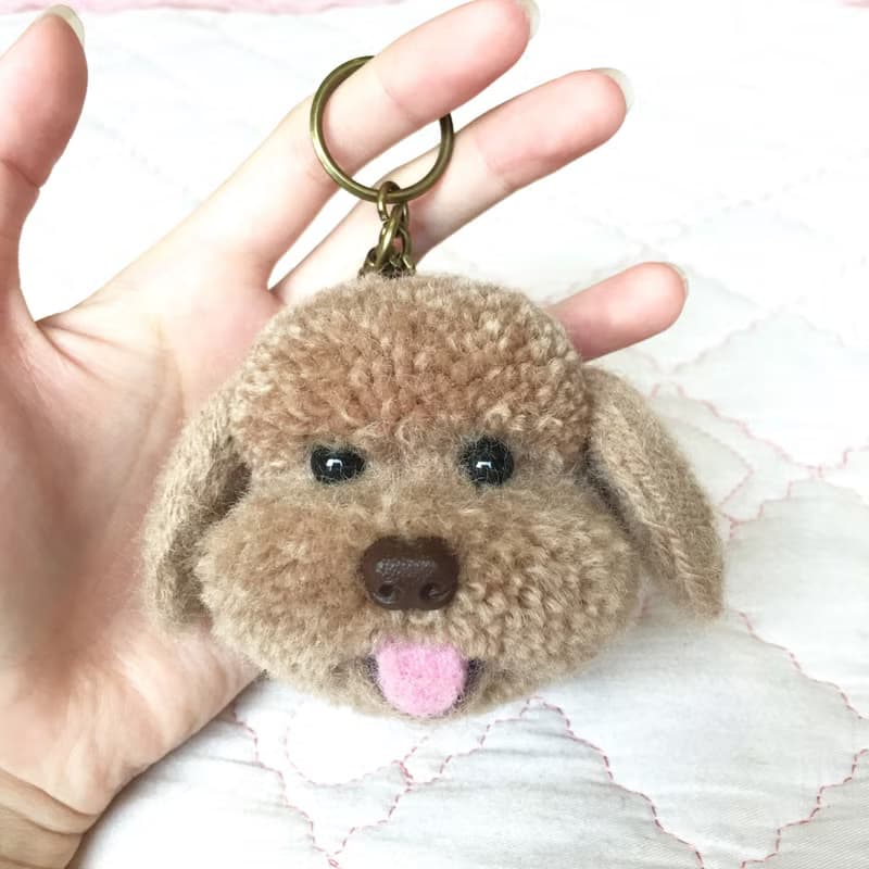 純手工製作長耳貴賓鑰匙圈