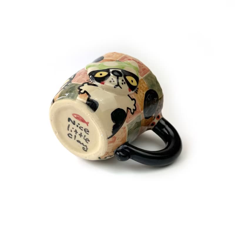 Nice Little Clay 手工大馬克杯 可愛貓 0103L-46