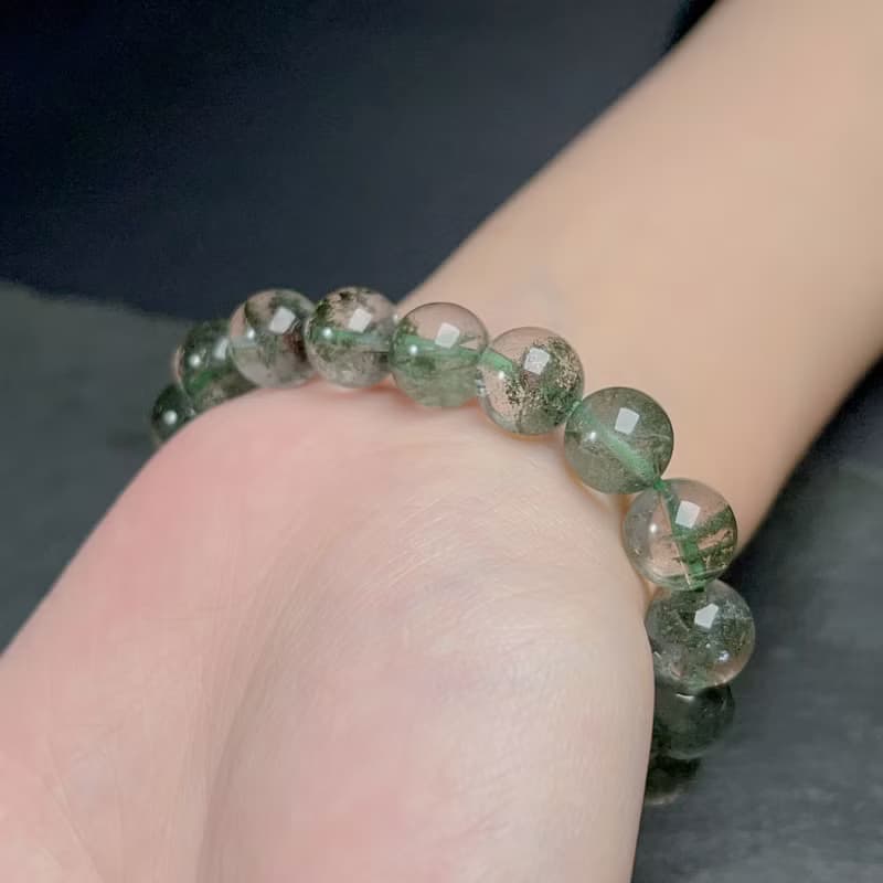 天然綠幽靈水晶手珠 | 天然水晶 | 送禮