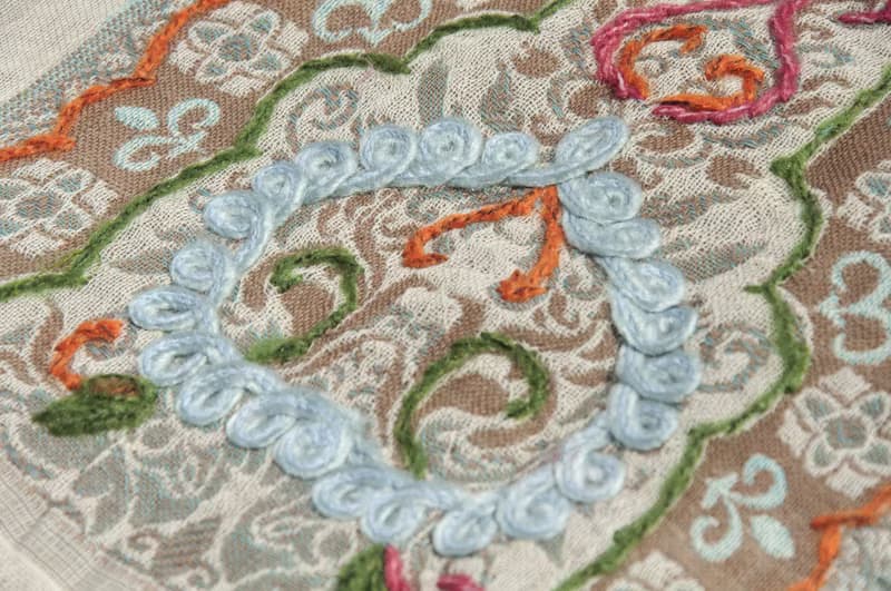 羊絨毯 刺繡毛毯 羊毛蓋毯 保暖披肩 寒流必備 水煮羊毛披肩/針織圍巾/刺繡圍巾/羊絨披巾/喀什米爾Cashmere-花
