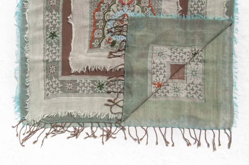 羊絨毯 刺繡毛毯 羊毛蓋毯 保暖披肩 寒流必備 水煮羊毛披肩/針織圍巾/刺繡圍巾/羊絨披巾/喀什米爾Cashmere-花