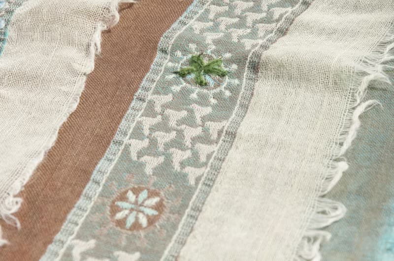 羊絨毯 刺繡毛毯 羊毛蓋毯 保暖披肩 寒流必備 水煮羊毛披肩/針織圍巾/刺繡圍巾/羊絨披巾/喀什米爾Cashmere-花