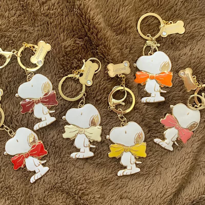 紫色Snoopy史奴比鑰匙圈吊飾-金工琺瑯史努比