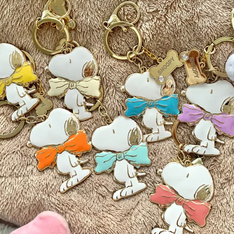 紫色Snoopy史奴比鑰匙圈吊飾-金工琺瑯史努比