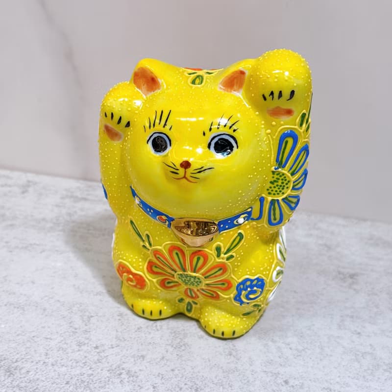 【金喵雙願】日本九谷燒招財貓 | 黃盛