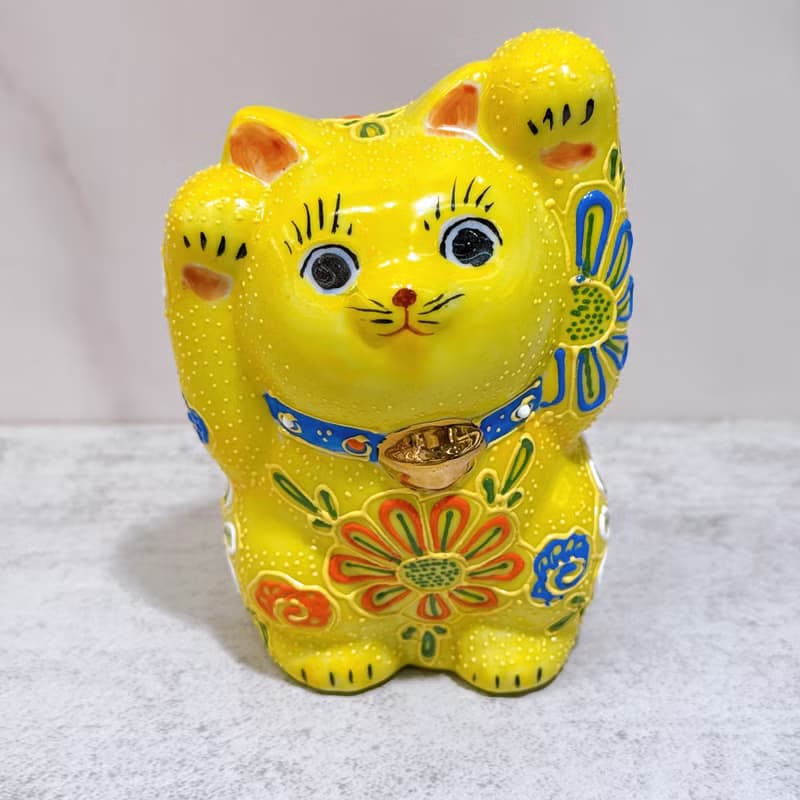 【金喵雙願】日本九谷燒招財貓 | 黃盛
