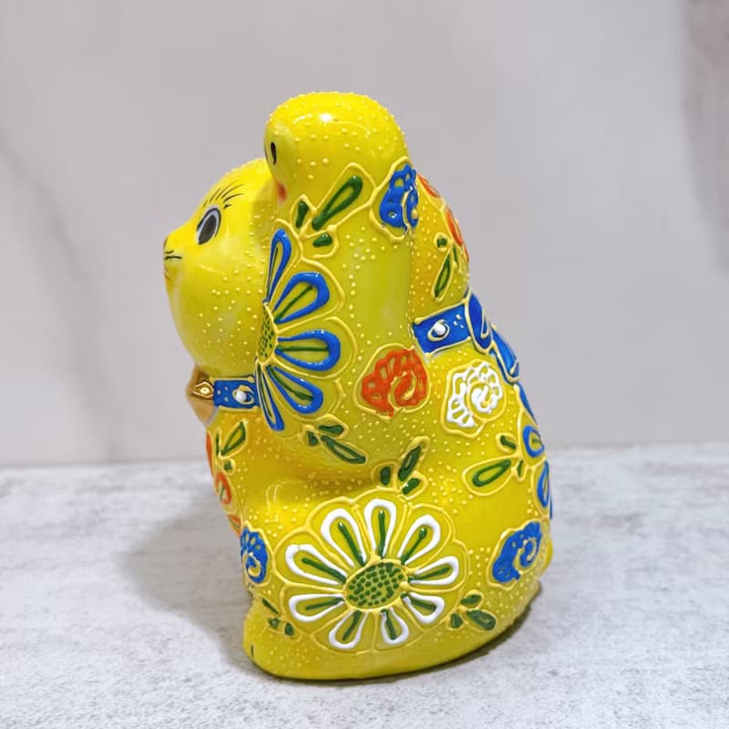 【金喵雙願】日本九谷燒招財貓 | 黃盛