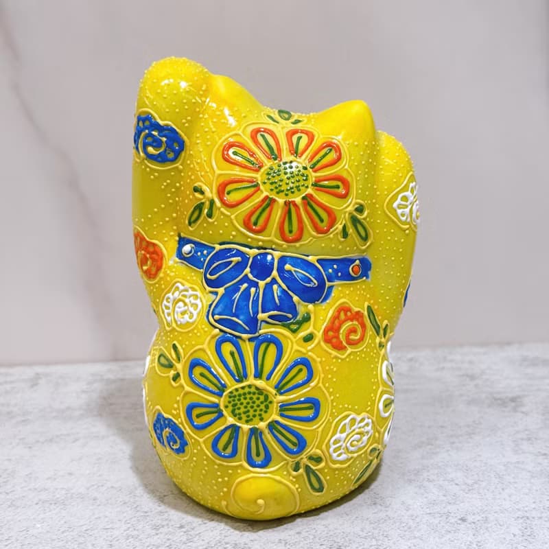 【金喵雙願】日本九谷燒招財貓 | 黃盛