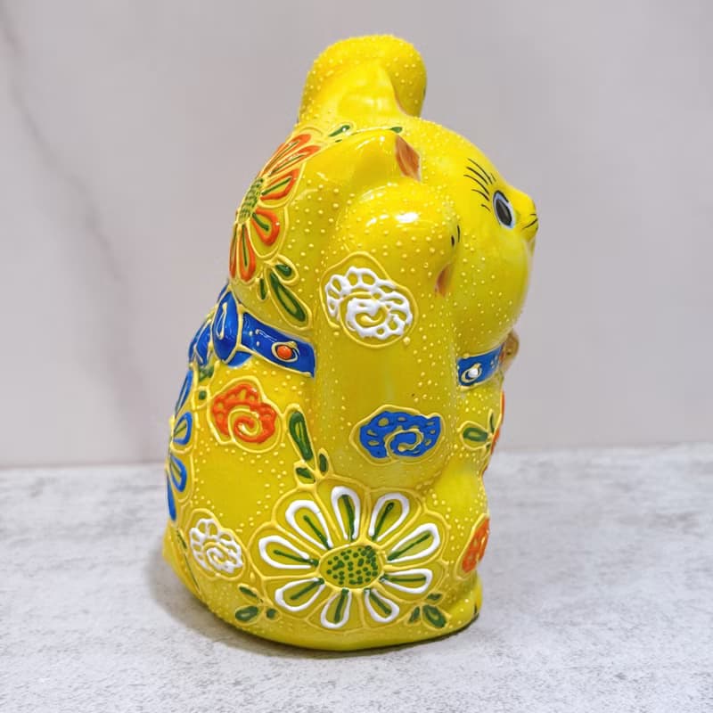 【金喵雙願】日本九谷燒招財貓 | 黃盛