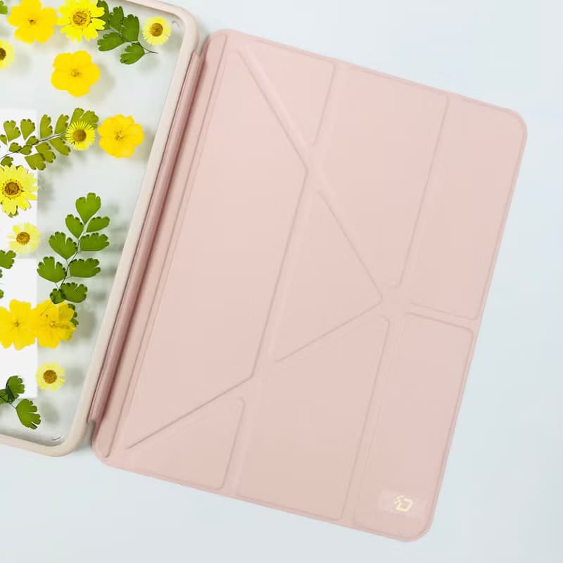 黃色雛菊綠葉壓花 iPad 保護殼 iPad Air 1in 13in iPad Pro 11in