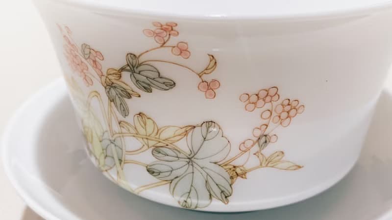 不言美器 釉中彩 川碗 蓋杯