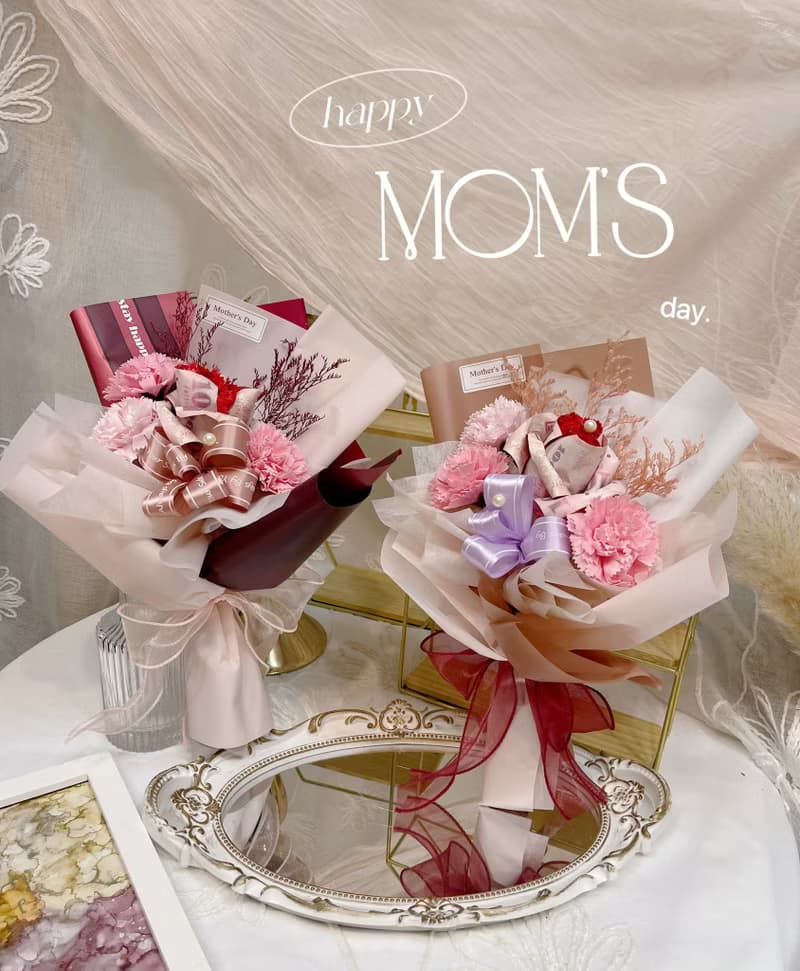 康乃馨有錢花束 康乃馨花束 香皂康乃馨 母親節花束