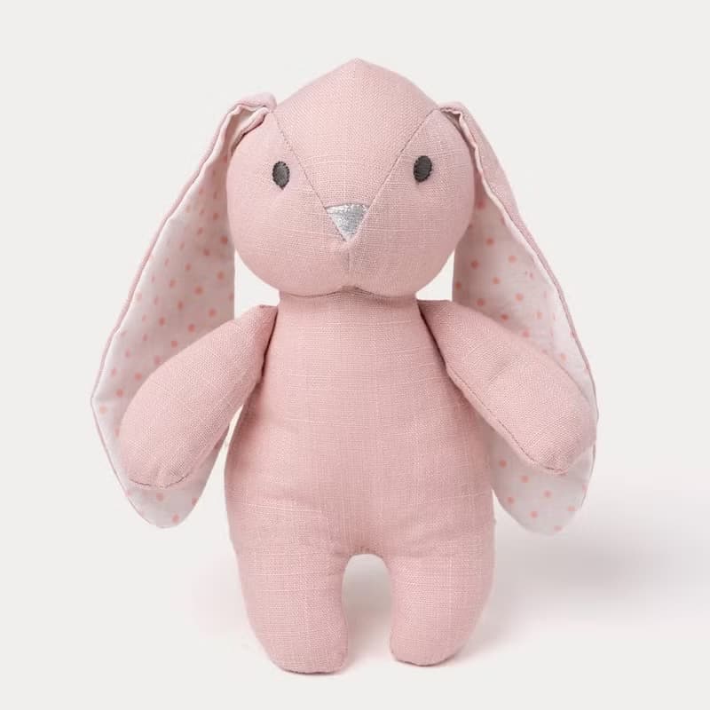 北歐 瑞典 Teddykompaniet Elina棉麻兔兔 (霧粉)