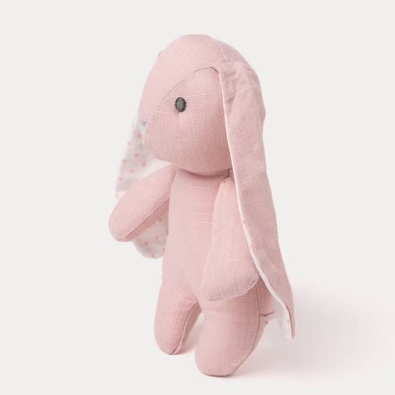 北歐 瑞典 Teddykompaniet Elina棉麻兔兔 (霧粉)