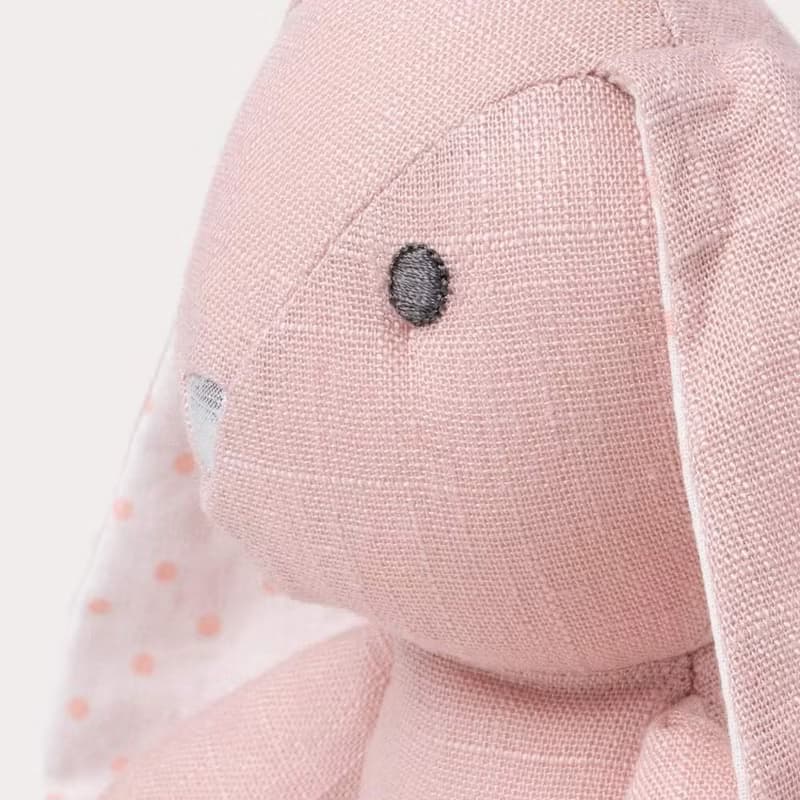 北歐 瑞典 Teddykompaniet Elina棉麻兔兔 (霧粉)