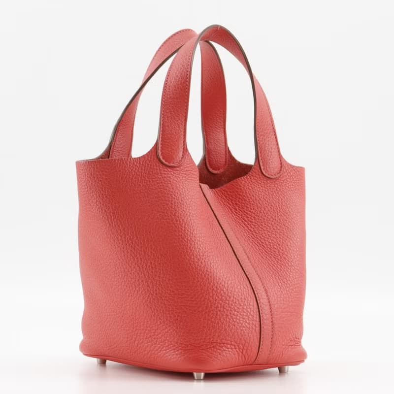 【日本直送】エルメス HERMES ピコタンロック18 PM ハンドバッグ トリヨンクレマンス ルージュピヴォワンヌ ピンク/シルバー  レディース【中古】