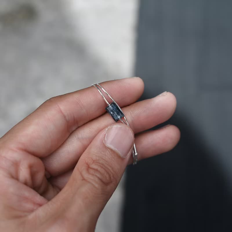 璀Trei 限量 天然特級藍晶石 925純銀 手鍊  提升直覺與思維力