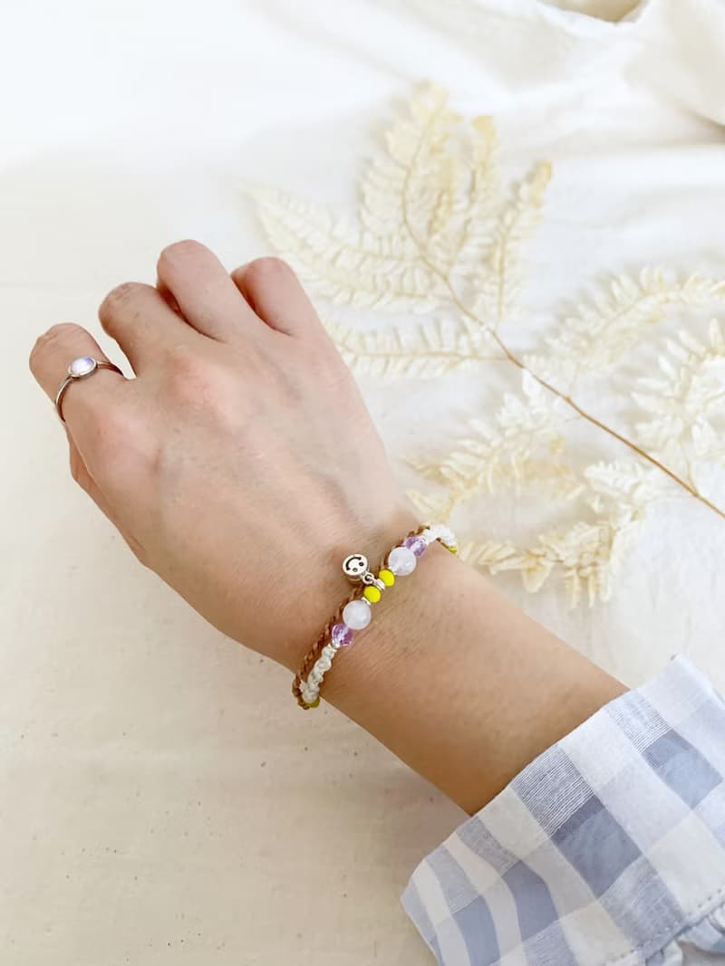 | HappyDay | 訂製 x 純銀 x 蠟線 x 手環 x 手鍊 x 笑臉