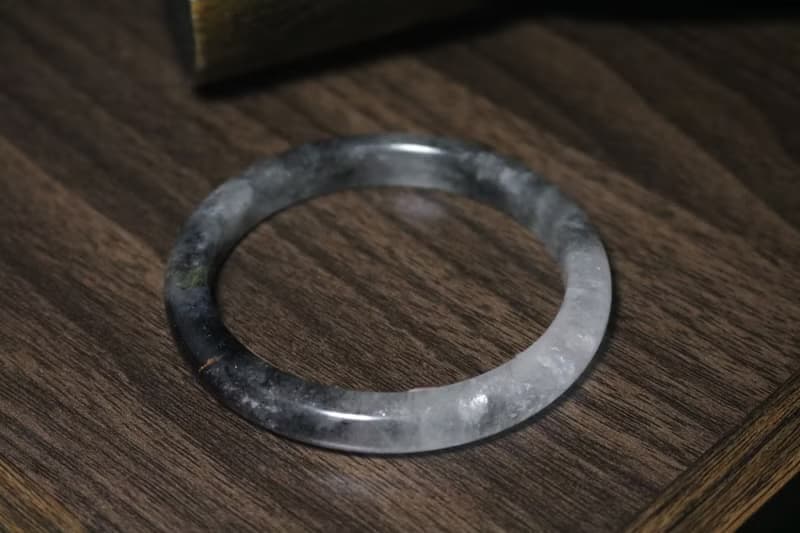 黑髮晶手鐲有天然水晶招財鐲子禮盒裝