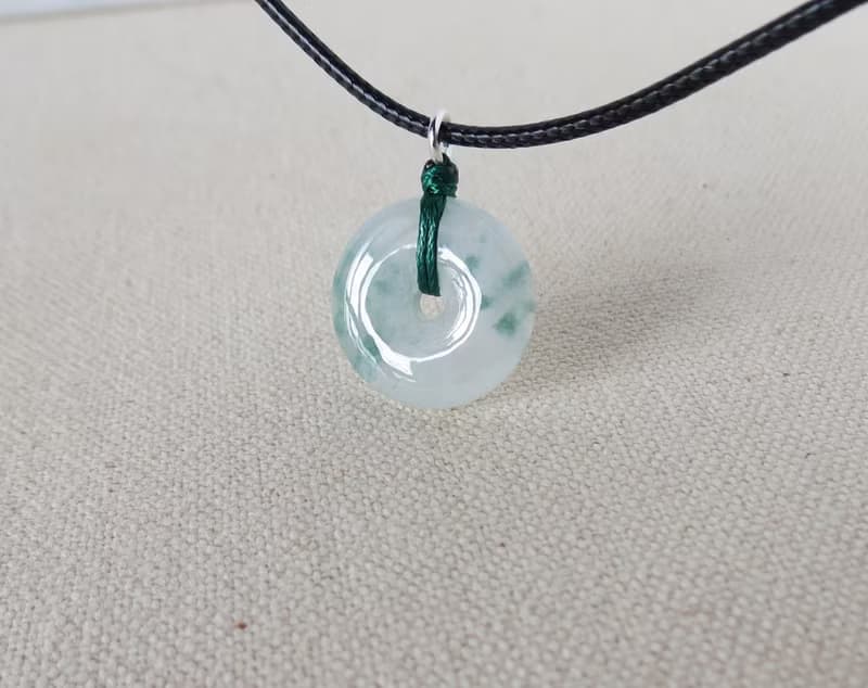 【金剛結】本命年【平安如意】冰飄花翡翠韓國蠟線項鍊NB15避邪